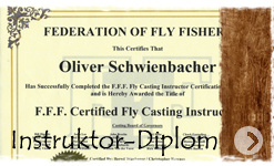 Zertifizierter Fliegenfischer